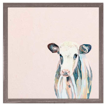 "Side Eye Cow" Mini Framed Canvas by Cathy Walters