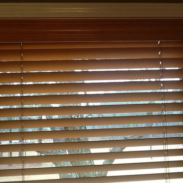 Stained Wood Blinds