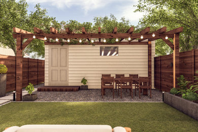 Pergola and dining area