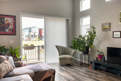 Inspiration for a transitional living room remodel in Denver