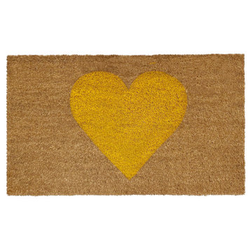 Calloway Mills Yellow Heart Doormat, 24" X 36"