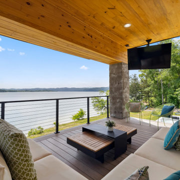 Elevated Deck Living with Open Pool