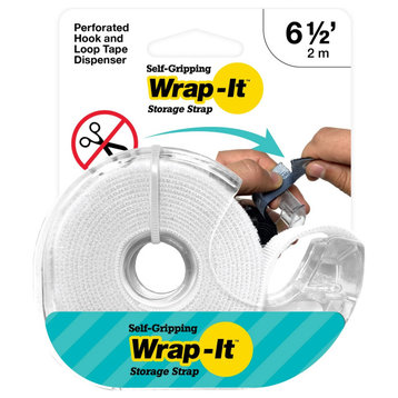 Wrap-It 400-6WHTD Self Gripping Storage Perforated Tape Roll, White