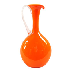 EMPOLI ORANGE LOLLIPOP PITCHER - Vases