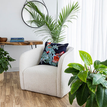 Evita Swivel Chair – Off White
