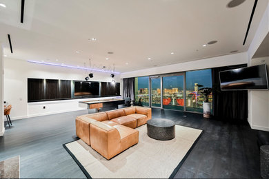 Trendy living room photo in Las Vegas