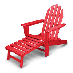 Polywood - Ivy Terrace Classics Ultimate Adirondack Chair, Sunset Red - Adirondack Chairs