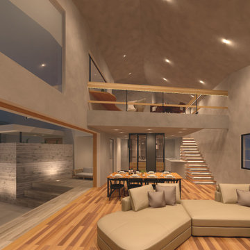 勹の家　　　暮らしと緑を包み込む家