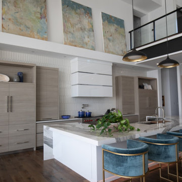 Milano - Fantasia + Bianco Lucido - Kitchen New Construction