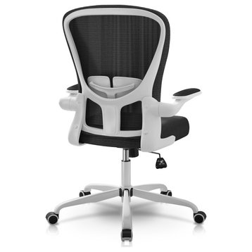 SEYNAR Ergonomic Breathable Mesh Desk Chair, Computer Chair with Armrests, White