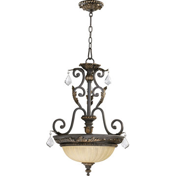 Rio Salado 3-Light Pendant, Toasted Sienna With Mystic Silver