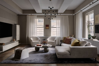 Living room photo in New York