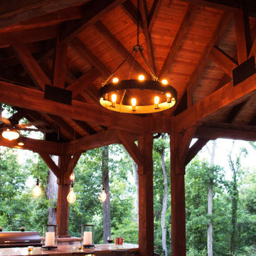 Sunset Hills Woodland Estate Pavilion & Custom Outdoor Kitchen