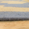 Handmade Wool Reversible Kilim Rug, Blue, 9'x12'