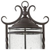 Hinkley Outdoor Casa Post Top/Pier Mount, Olde Black With Clear Seedy