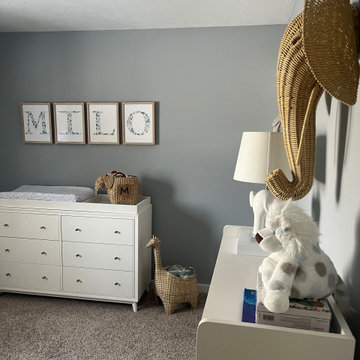 Nursery with custom letters for Milo