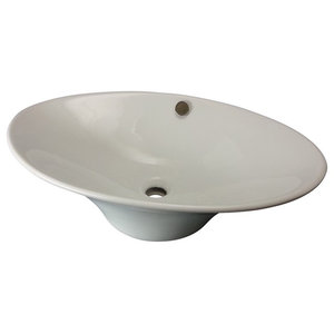 Above Counter Vessel Bathroom Sink White China Mushroom Contemporary Bathroom Sinks By Renovator S Supply