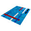 Linear Blue Cowhide Rug, 140x200 cm