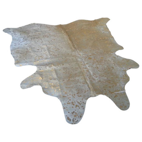 GR Classic Light Beige/Gold Metallic Cowhide Rug