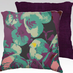 TOROSIETE Throw Pillow Cover - Biltmore with Deep Purple Back - Products
