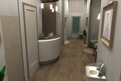 Hallway - mid-sized modern hallway idea in Other