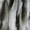 Plutus Gray Chinchilla Faux Fur Handmade Bedspread, 80"x110"