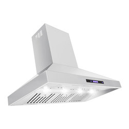 White Customer Kitchen ft. Proline ProS Wall Mount Hood - Range Hoods And Vents