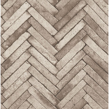 Ryon Taupe Diagonal Slate Wallpaper Bolt