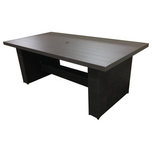 Belle Rectangular Outdoor Patio Dining Table Espresso Tropical