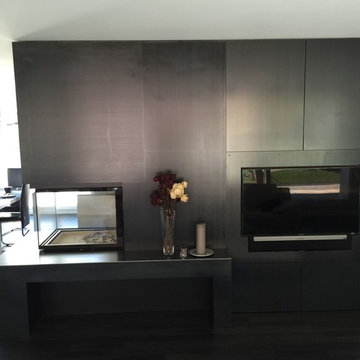 Fireplace & TV wall combination