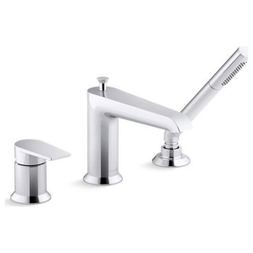 Kohler Hint 1-Handle Deck-mount Bath Faucet, Handshower, Polished Chrome