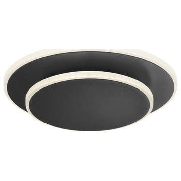 Luna Eclipse 2 Circle Multiuse Dimmable Wall Lamp, Black