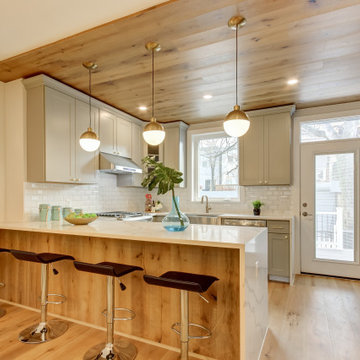 Kitchen Remodeled With White Countertops, Extra Cooking Space & Large Cabinets