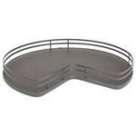 Rev-A-Shelf - Solid Surface Kidney Lazy Susan, Corner Base With Swivel, Gray, 32Wx32Dx4.25H - Maximize your corner cabinet space with Rev-A-Shelf's 53472 Series Kidney Shaped Lazy Susans. These Lazy Susans feature solid bottom shelves in beautiful maple or gray or contemporary Orion gray finishes. and include aluminum swivel bearings. All making the corner cabinet functional again.