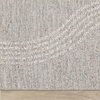 Paris Collection Gray Lines Flatweave Wool Blend Area Rug, 5'3"x7'7"