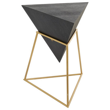 Modern Black Wood Accent Table 560949