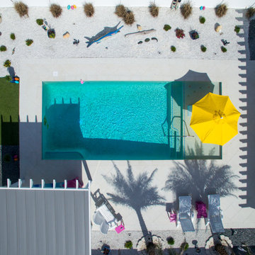 Modern Pool with Custom Pergola