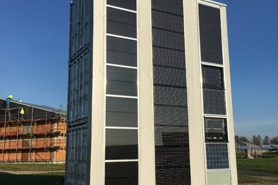 FassadenTeststand für Fotovoltaik