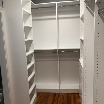 Efficient Storage Solutions: White Small Walk-in Closets Project