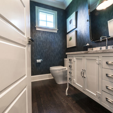 Gray and Blue Transitional Home