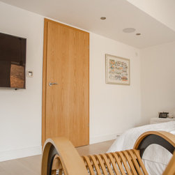 Oak Real Wood Veneer Single Doors - Home Decor