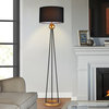 Kirsten 17" 1-Light Chrome Finish Floor Lamp With Light Kit