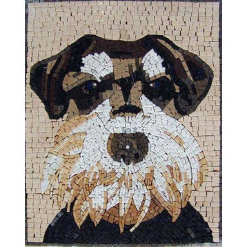 Mosaic Animal Designs - Dog Portrait, 39" X 47"