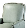 Genuine Leather Cigar Recliner With Nail Head Trim, Sage