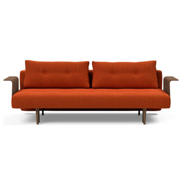 Recast Plus Sofa Bed Dark Styletto with Arms - Elegance Paprika