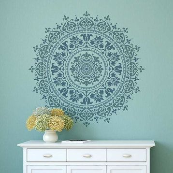 Mandala Stencil Prosperity, Trendy, Easy DIY Wall Stencils For Home Decor, 30"