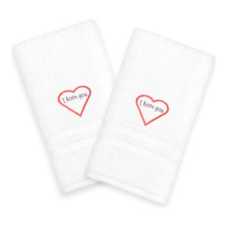 Linum Home Textiles Hotel Hers Hand Towel, White