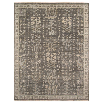 Amer Rugs Nuit Arabe NUI-2 Santas Gray Gray Hand-knotted - 2'x3' Rectangle