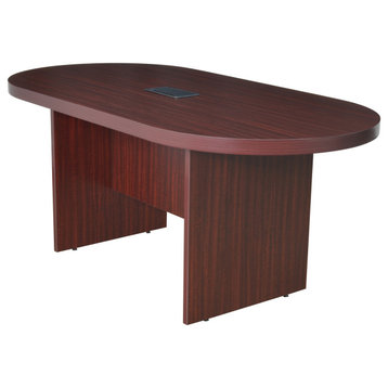 Legacy 71" Racetrack Conference Table with Power Data Grommet in Mahogany