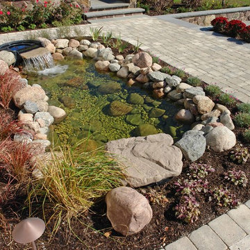 Outdoor Fire Pit, Built-In-Grill, Dining & Living Area